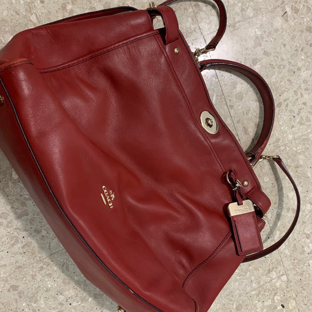 Original, leather, red,COACH handbag